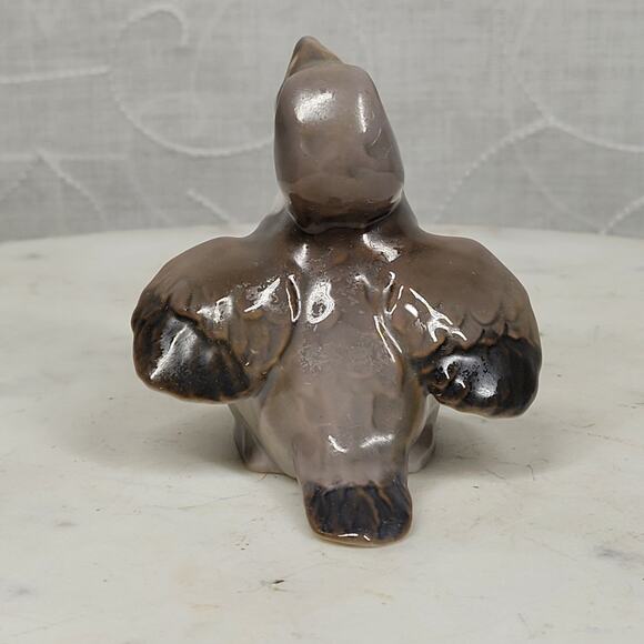 Vtg Bing Grondahl Young Sparrow Porcelain Figurine 1852 Tan Screeching For Food - Picture 14 of 14